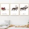 3Pcs Christmas Wall Art Prints 12x16in Santa Claus Reindeer with Sleigh Art Poster Decor Large Aesthetic Xmas Posters Room Decor for Gallery Living Room Bathroom Wall Decor(UNFRAMED)